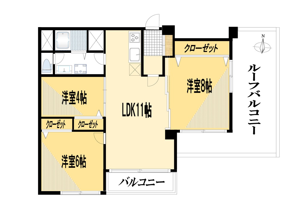 Kita-Senzoku 2-chome, Ota-ku — Apartment 3LDK | Kita-Senzoku Sta. 3min walk - Image1