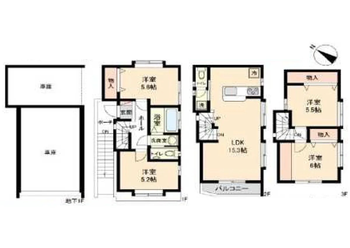 Naka-Ochiai 3-chome, Shinjuku-ku — Pre-owned house 4LDK | Nakai Sta. 7min walk - Image1