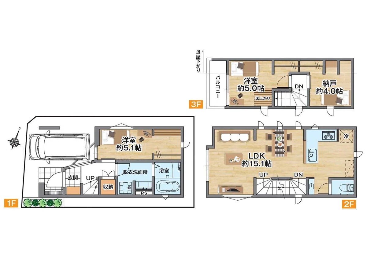 Kami-Takaido 1-chome, Suginami-ku — New house 3LDK | Rokakoen Sta. 6min walk - Image1