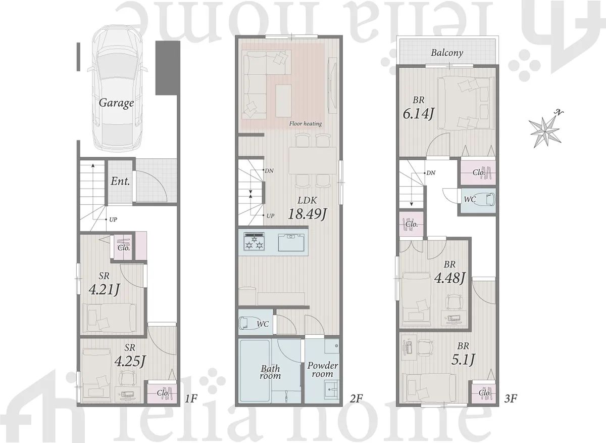 板橋区4丁目 中古戸建 築浅!3LDK+2Sの高機能住宅