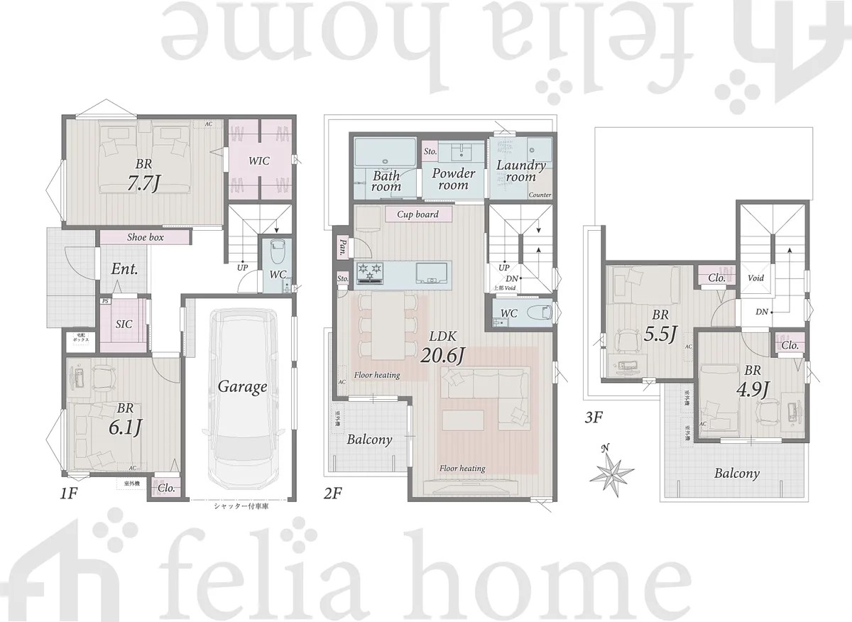 Takaban 2-chome, Meguro-ku — New house 4LDK | Gakugei-Daigaku Sta. 5min walk - Image1