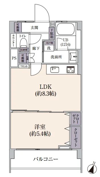 千駄ケ谷 3-chome, Shibuya-ku — Apartment 1LDK | Harajuku Sta. 5min walk - Image1