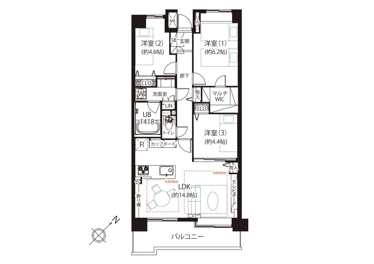 Minami-Shinagawa 5-chome, Shinagawa-ku — Apartment 3LDK | Oimachi Sta. 6min walk - Image1